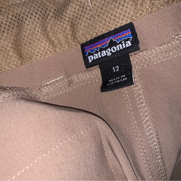 Patagonia Happy Hike Pants Tan 12 - Picture 4 of 9